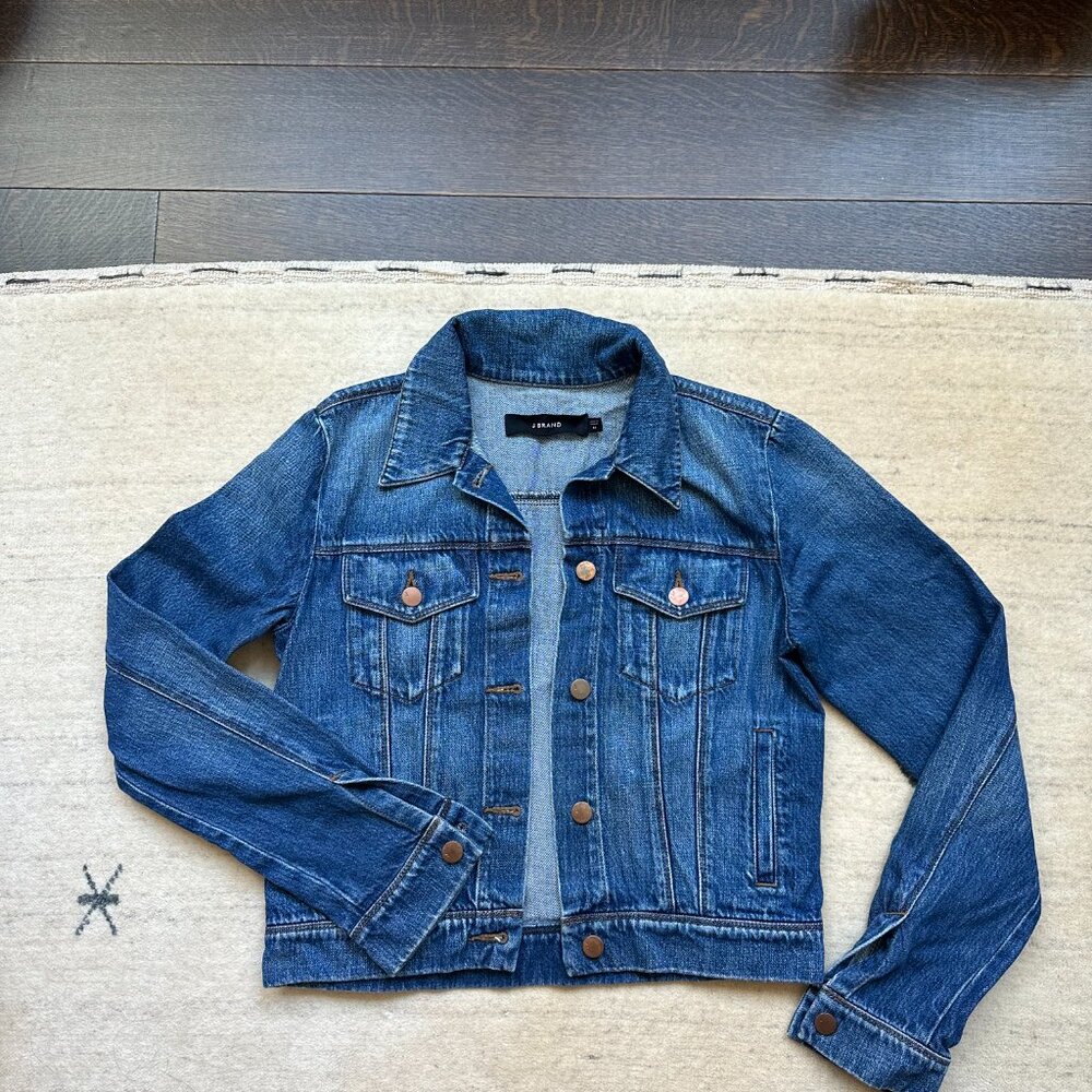 J Brand Harlow Shrunked Denim Jacket Size M